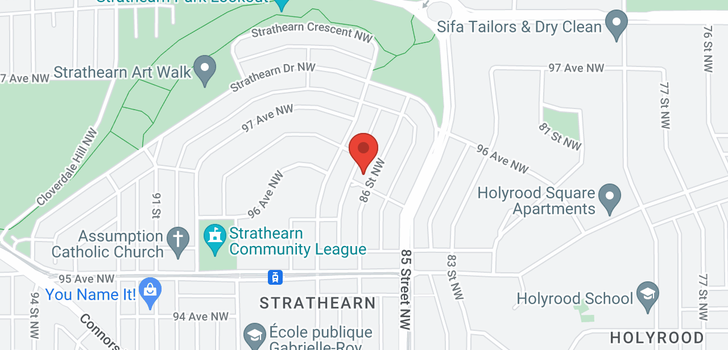 map of 9606 86 ST NW